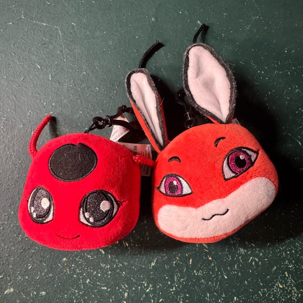 Miraculous Ladybug Tikki and Trixx Plush Keychain/Clips